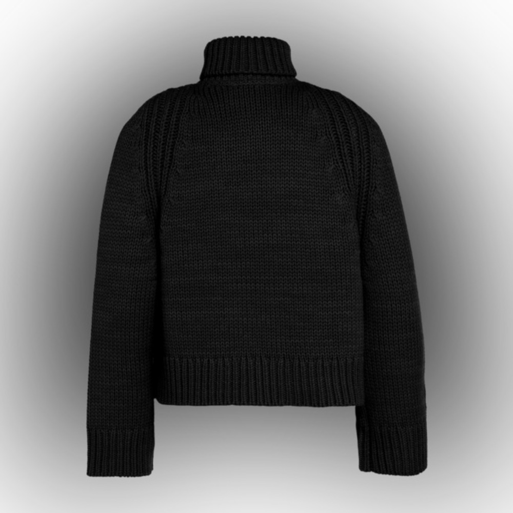 Goldbergh Beauty Knit Star Sweater in Black with White Star Wool Blend - Picture 3 of 10